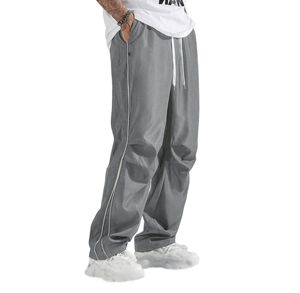 Pantalones Deportivos de Nylon para Hombre, Ligeros, Holgados, de Pierna Ancha, de Poliamida, de Secado Rápido, MOQ Bajo, de Fábrica OEM - Product Image 6