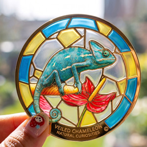 Moneda Conmemorativa Personalizada de Metal, Diseño 3D Transparente con Esmalte y Impresión UV - Product Image 6