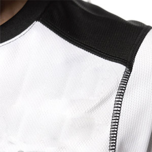 Jersey de Motociclismo Unisex de Manga Larga, Blanco y Negro, con Bloques de Color, de Secado Rápido, de Poliéster, para Carreras, para Adultos, para Todas las Estaciones - Product Image 5