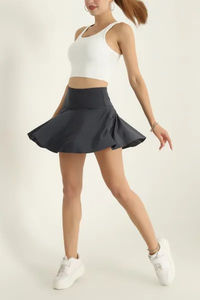 Falda Midi Plisada de Cintura Alta en PU Marrón, Nueva Colección 2025, para Mujer, Elegante, Estilo Urbano, Esencial para el Invierno - Product Image 5