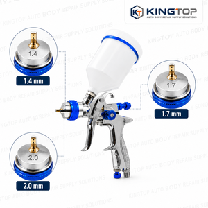 Kit de Pistola de Pulverización por Gravedad HVLP H887 con Boquillas de 1.3/1.4/2.0mm, 600ml, de Aluminio, para Pintura Automotriz y Repintado de Carrocerías - Product Image 3