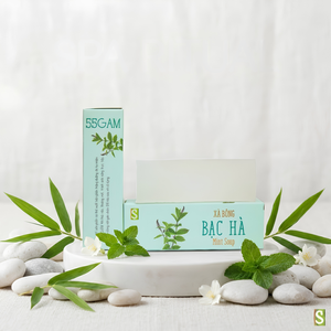 Savon artisanal biologique à la menthe pour le visage et le corps - Infusé à la cannelle médicinale - Product Image 1