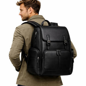 Strong and Stylish Leather <b>Backpack</b> for Men with Ergonomic Design, Laptop Compartment and Travel-Friendly Premium Handmade - Product Image 5