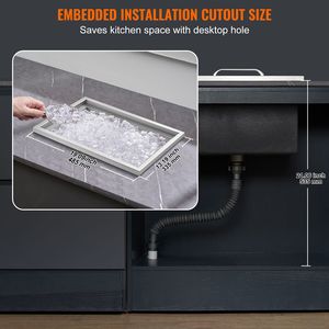 Contenitore per Ghiaccio Commerciale in Acciaio Inox da 40 qt, 20"L X 14"W X 12"H, per Cucine Esterne e Hotel - Product Image 6