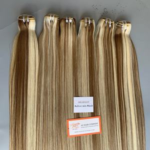 Venta al por mayor de lujo 12A cutícula alineados extensiones de cabello humano virgen de alta calidad sin fibra sintética directa del proveedor - Product Image 5