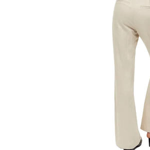 Pantalones de Vestir de Algodón para Mujer, Cintura Alta, Corte Acampanado, Color Sólido, para Oficina, con Bolsillos Traseros, OEM ODM - Product Image 6