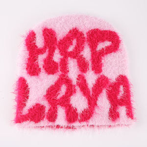 Gorro de Punto Acrílico Personalizado Estilo Y2K con Logotipo Jacquard, MOQ Bajo, Gorro de Invierno Cálido y Moderno - Product Image 1