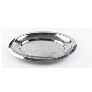 Premium <b>Mirror</b>-Finish Aluminum Banquet Tray – Large Symmetrical Oval Server - Product Image 1