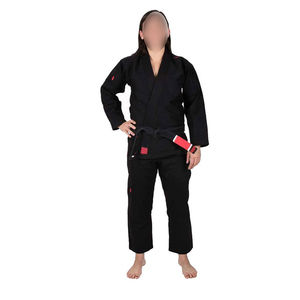 Tenue d'entraînement et de combat noire personnalisée, prix d'usine, vente chaude, vêtements d'arts martiaux, uniforme de judo, service OEM - Product Image 1