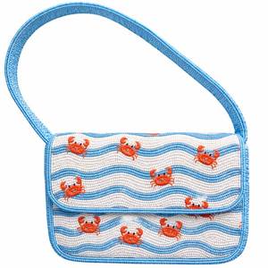 Palm Tree Design <b>Seed</b> Bead Beach Scene Women Shoulder Purse Premium Trendy Fashion Designer Evening Bag Elegant Bridal Accessory - Product Image 4