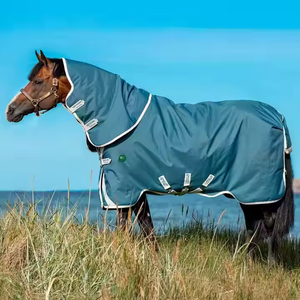 Alfombras de caballos de carreras de invierno Tela de polialgodón duradera Relleno de plumas Impermeable para comodidad y protección - Product Image 1