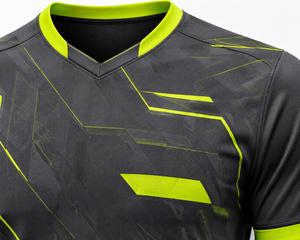 Conjunto de Camiseta de Fútbol para Hombre, Cuello en V, Manga Corta, Color Sólido, Impresión por Sublimación, Absorbe la Humedad, Transpirable, Poliéster, Ajuste Atlético - Product Image 6