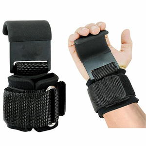 Crochets de musculation en caoutchouc violet personnalisés avec support antidérapant pour les poignets et sangles de levage robustes pour les exercices de traction - Product Image 3