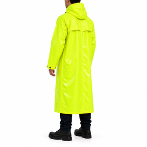 Custom <b>Men</b> <b>Raincoat</b> <b>Long</b> Waterproof Rain Jacket Heavy Duty Hooded Trench Coat Solid Color Custom Outdoor Workwear <b>Raincoat</b> Coat - Product Image 6