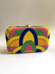 Colorful Beaded Clutch Bag Handmade Beaded Evening Purse Beaded <b>Envelope</b> Clutch For Party Events Stylish Beaded Handheld Purse - Product Image 6