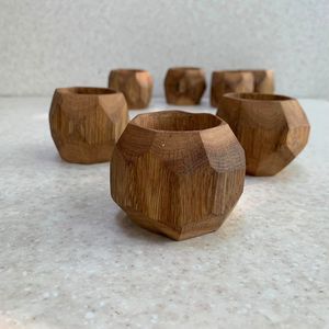 Pot de fleurs moderne en bois épaissi, écologique, fait main avec corde de chanvre, petit, respirant et durable pour le dropshipping - Product Image 5