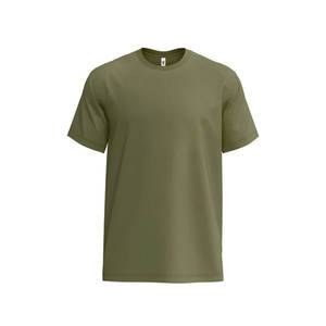T-shirts pour hommes de qualité supérieure, col rond, coupe classique, 100% coton/polyester, teinture unie, respirants et écologiques - Product Image 4