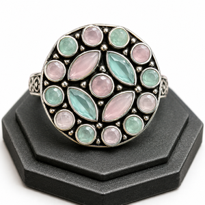 Wholesale Oxidized Silver Multi Gemstone Women <b>Rings</b> Bulk Supplier | Direct Factory Manufacturer Premium Quality | Fast Shipping - Product Image 1