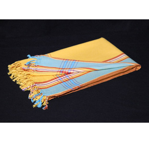 ผ้าขนหนูชายหาดลายทางตุรกี 100% ผ้าฝ้ายคิโกย์ ซึมซับน้ำได้ดี เป็นมิตรกับสิ่งแวดล้อม แห้งเร็ว ราคาโรงงาน ขายส่งในอินเดีย - Product Image 5