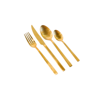 Ensemble de couverts en acier inoxydable 5 pièces, finition miroir, manche martelé, fourchette à salade, petite fourchette pour manger des salades - Product Image 2