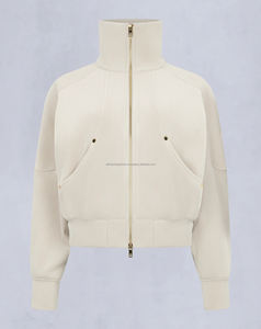 Chaqueta personalizada para mujer a precio de mayorista en tela de algodón con cremallera frontal y hermoso bolsillo - Product Image 3