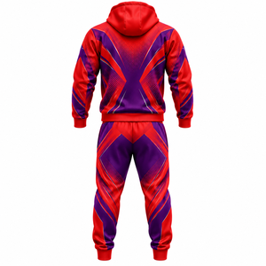 Ensemble de survêtement personnalisé par sublimation pour hommes, vêtements de sport d'équipe personnalisés avec veste entièrement imprimée, uniforme d'entraînement athlétique pour la salle de sport - Product Image 3