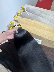 Extensiones de Cabello Humano Virgen Vietnamita Sedoso de 100g, Precio de Fábrica, Ondulado Profundo Brasileño, Negro, a Granel, Súper Doble Trama, con Cinta Adhesiva - Product Image 1