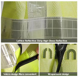 Chaleco de seguridad reflectante de alta visibilidad para construcción, chaleco de seguridad reflectante para hombre, en oferta. - Product Image 4