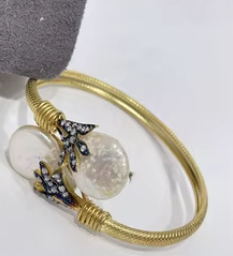 Bracelet diamant à la mode étincelant Zircon Braclate à la mode diamant Kada luxe trèfle Design bracelet pour femmes et filles - Product Image 2