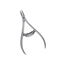 Pince à cuticules professionnelle en acier inoxydable à lame courbée, ouverture large, pointe acérée pour le soin des ongles, usage adulte, style simple