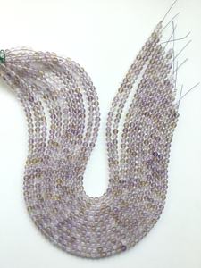 สร้อยคอพลอยลูกปัดอะเมทรินทรงกลมเรียบธรรมชาติ, ลูกปัดอะเมทรินทรงกลมเรียบสำหรับทำเครื่องประดับอัญมณีชั้นดี - Product Image 6