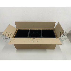 Pot de fleurs en bois d'acacia massif de qualité supérieure, 3 compartiments, jardinière naturelle avec doublure en plastique protectrice, vente en gros du Vietnam - Product Image 5