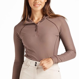 Chemise d'équitation unisexe à manches courtes de qualité supérieure, fabriquée directement en usine, logo personnalisé, chemises d'équitation en polyester/nylon, coupe ajustée - Product Image 1