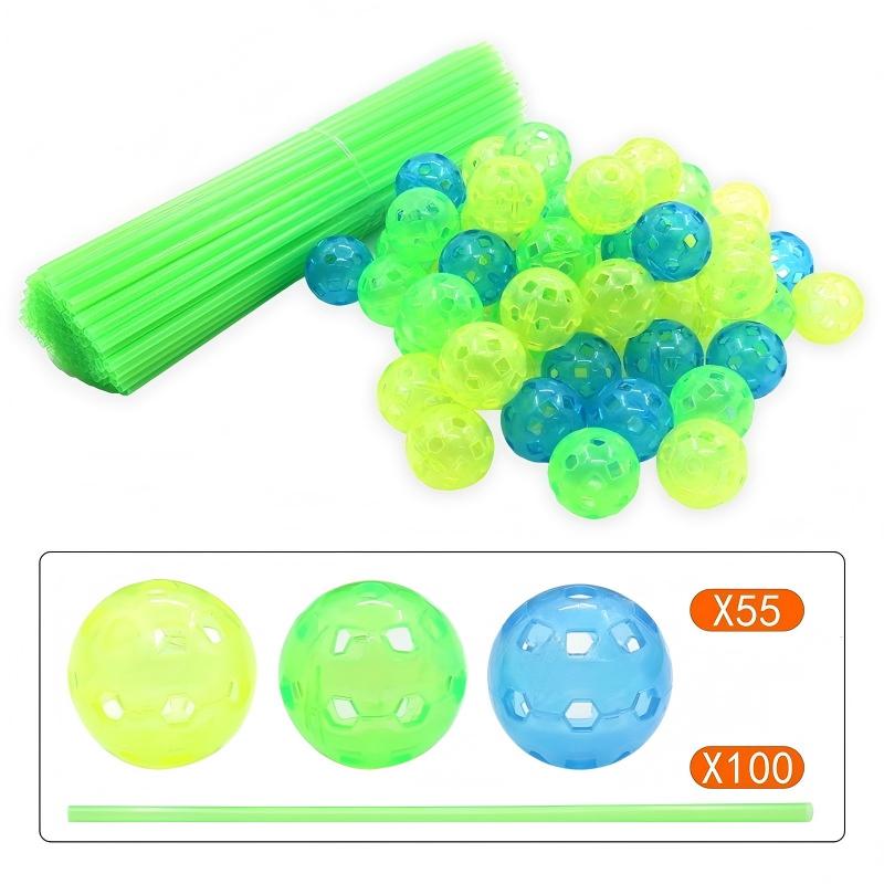 55 balles + 100 bâtonnets, ensaché 627g
