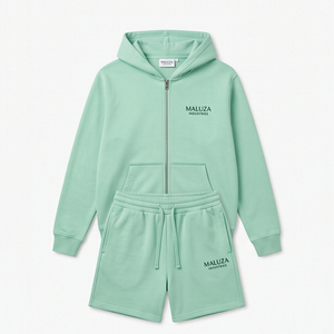 Luxury Custom Logo Summer Tracksuit Men Midweight Polyester Blend Two Piece Shorts <b>Set</b> Casual Regular Fit Eco-Friendly - Product Image 1