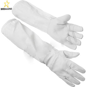 ถุงมือหนังแพะสำหรับผู้ชายและผู้หญิงแขนยาวผ้าแคนวาสและปลอกยางยืดสำหรับผู้ชอบทำงานอดิเรกและผู้เลี้ยงผึ้งมืออาชีพ - Product Image 1