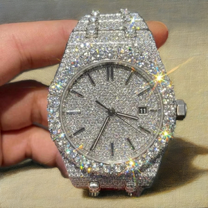 Luxury Fully Iced Out <b>Skeleton</b> <b>Watch</b> for Men VVS Moissanite Diamond Encrusted <b>Automatic</b> Mechanical <b>Watch</b> - Product Image 5