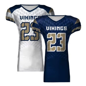 Unisex American Football Uniform <b>Set</b> <b>V</b>-Neck Sleeveless Jersey Pants Heat-Transfer Printed Moisture Wicking Fitted Style Elastic - Product Image 6