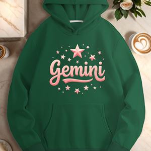 Sudaderas con capucha estampadas de punto casual para mujer Gemini Stars - Product Image 3