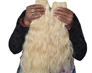 Cuticules alignées sans traitement chimique, meilleure qualité, couleur naturelle, vierge, 613 cheveux humains indiens ondulés - Product Image 2