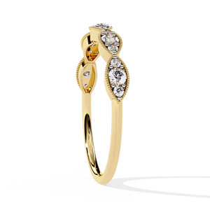 Anillos Apilables de Oro Sólido de 14K, Clásicos y Sencillos, con Diamantes Cultivados en Laboratorio CVD HPHT, para Uso Diario - Product Image 3