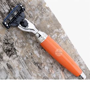 Handmade 3pc Men's <b>Shaving</b> <b>Kit</b> Synthetic Brush 3-Blade Razor Ivory Stand - Product Image 4