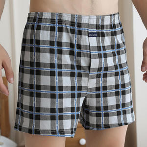 Calzoncillos bóxer de algodón puro estampados para hombre, talla grande, cintura alta, shorts de verano, ropa interior holgada, venta al por mayor - Product Image 2