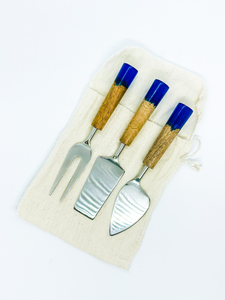 Modern Simple <b>Cheese</b> Cutting Tool Premium Stainless Steel Blade Terrazzo Handle Fruit Fork <b>Knife</b> Cutlery <b>Set</b> 7 Inch Eco-Friendly - Product Image 4