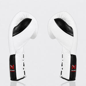 Gants de boxe professionnels en cuir à lacets pour l'entraînement en extérieur, conçus spécifiquement pour le sparring, le combat et le kickboxing - Product Image 6