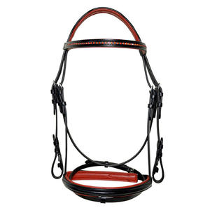 Brida de cuero para caballo con frontal de cristal de 3 hileras, acolchado blanco, narquera acolchada, brida de doma, equipo de lujo para caballo, riendas de cuero - Product Image 4