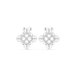 Pendientes de Oro Rosa de 14K con Diamantes Cultivados en Laboratorio, Redondos, para Mujer, para Novia, Nuevos - Product Image 2