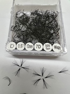 High Demand Handmade Natural Soft Wispy Fans 5D Mix Length Korean PBT Premade Volume Lashes for Professional Lash Artists - Product Image 3