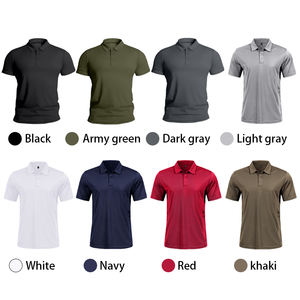 เสื้อรักบี้ผ้าฝ้ายแท้ แขนสั้น คอปก ผ้าถักเนื้อนุ่ม สีพื้น ย้อมสีเรียบ ไม่ยับง่าย เหมาะสำหรับใส่ลำลองในฤดูร้อน - Product Image 6