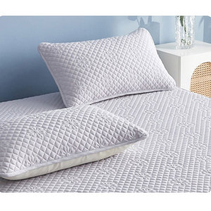 Protège-matelas matelassé en microfibre imperméable 300 fils, respirant, lavable en machine, toutes saisons, pour adultes - Product Image 5